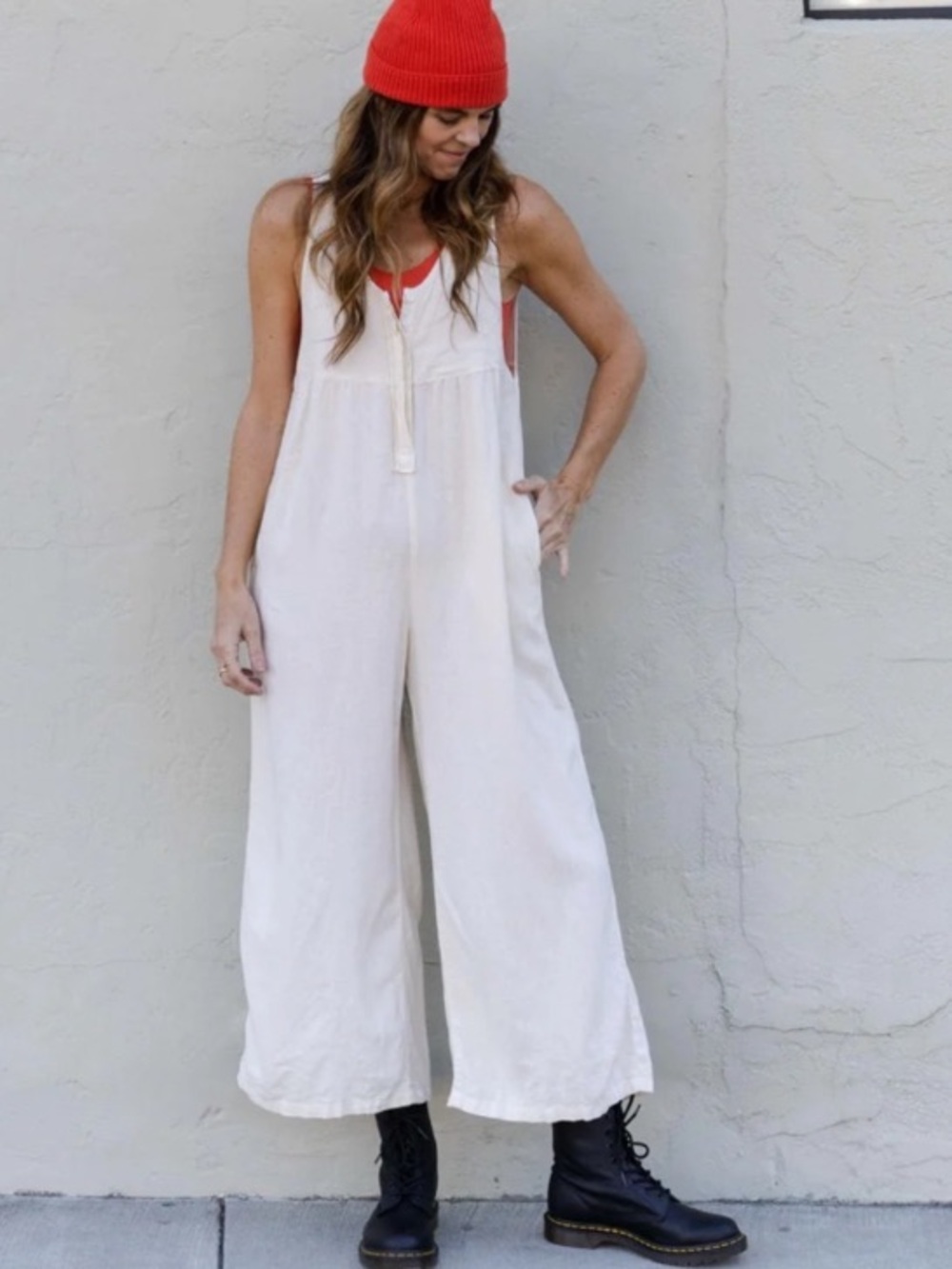 Longway Sunset Linen Jumpsuit, Black